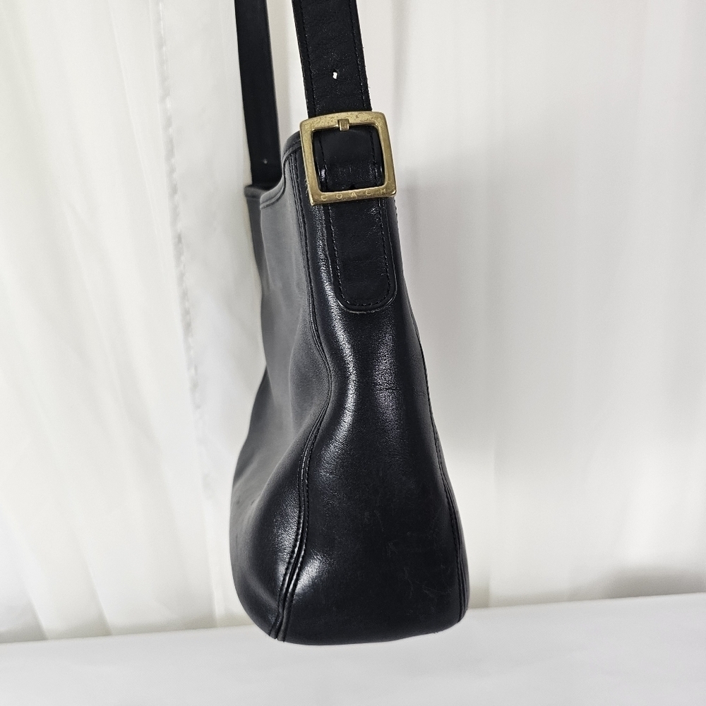 Vintage Coach Black Leather Chelsea Hobo Bag Style 6003 - Picture 5 of 9